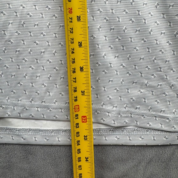 Penguin Mens XXL‎ Golf Polo Shirt Pearl Blue Geometric Print Short Sleeve - Picture 6 of 10